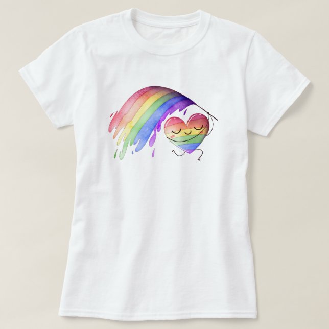 Orgullo de amor arcoiris camiseta (Diseño del anverso)