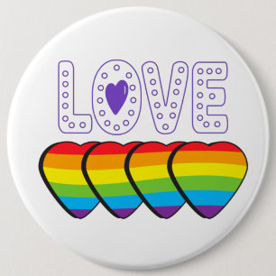 Orgullo de amor. LGTB+Orgullo. botón de amor de or