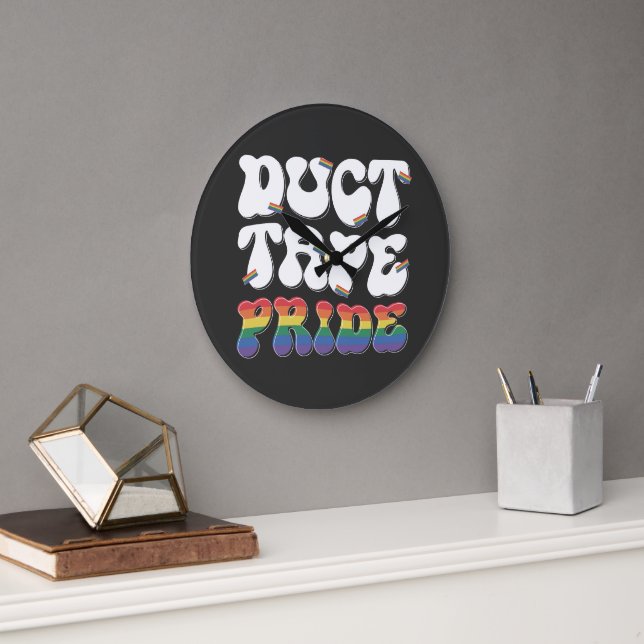 Orgullo de cinta adhesiva - Reloj de pared (Oficina)