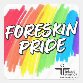 Orgullo de Foreskin - Pegatina - Arcoiris