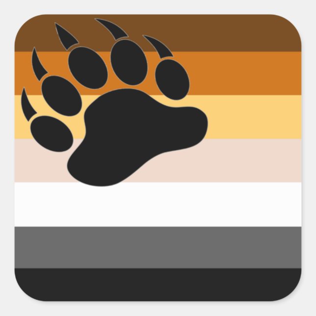Orgullo de Gay Bear - Pegatinas Cuadradas (Anverso)