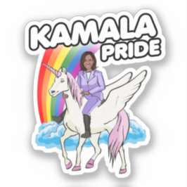 ORGULLO DE KAMALA UNICORN Y PEGATINA DE LLUVIA