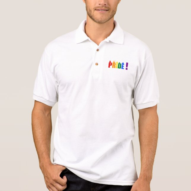 Orgullo de la ciudad LGBT arcoiris Polo Shirt (Anverso)
