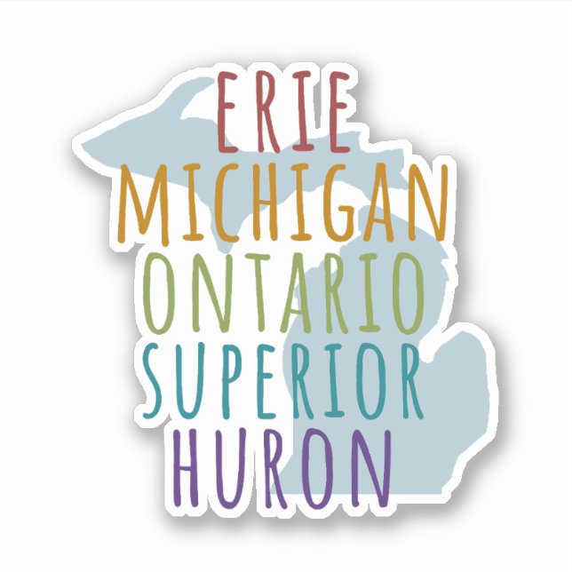 Orgullo de Michigan Grandes Lagos Vinilo Pegatina (Anverso)