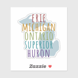 Orgullo de Michigan Grandes Lagos Vinilo Pegatina