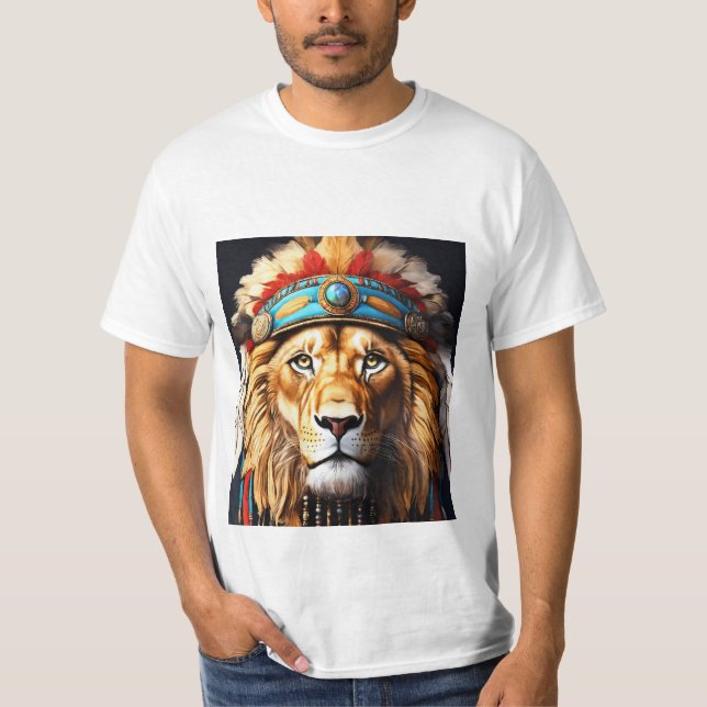 Orgullo del León: Diseños artísticos de camisetas  (Anverso)