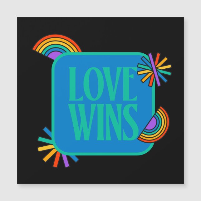 Orgullo- el amor gana. Gay rainbow lgbtq (Anverso)