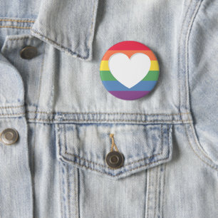Orgullo El Amor LGBTQ Es El Pin Del Botón De Amor