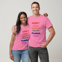 orgullo feminista del tipo de letra - camiseta