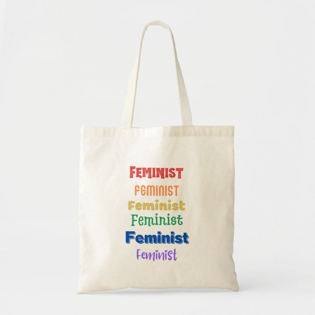 orgullo feminista - letra divertida - bolsa de toq (Frente)