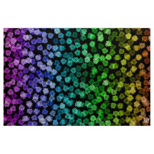 orgullo floral tela arco iris negro