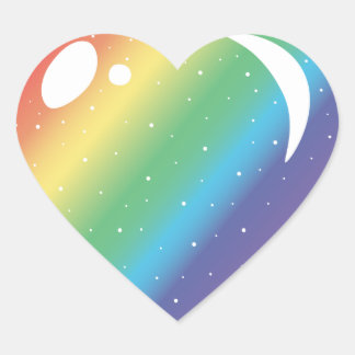 Orgullo Galaxy Pegatina del Corazón