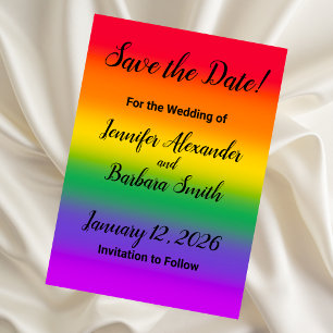 Orgullo gay arcoiris acuático Guardar tarjeta de f