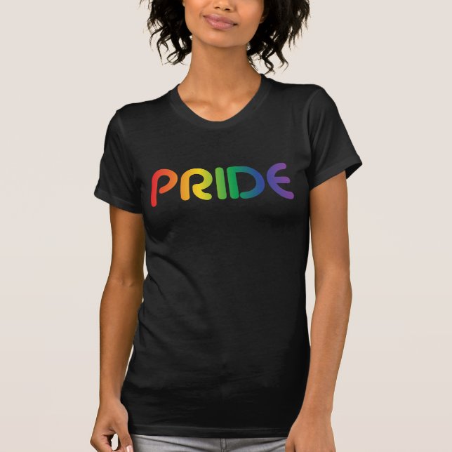 Orgullo gay Arcoiris Mensajes de texto en camiseta (Anverso)