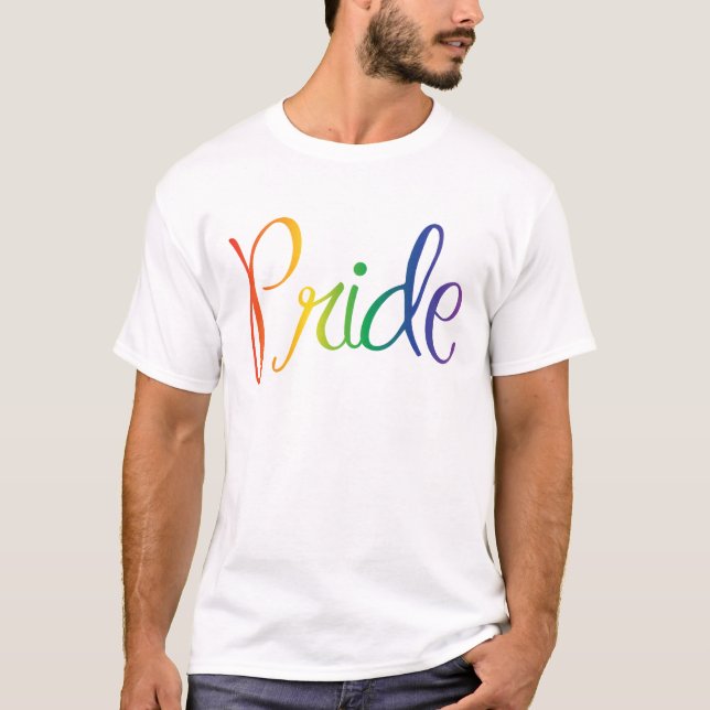 Orgullo gay Arcoiris Mensajes de texto en camiseta (Anverso)