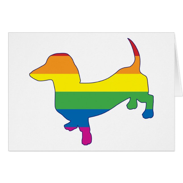 Orgullo gay Dachshund/Wiener (Anverso (Horizontal))