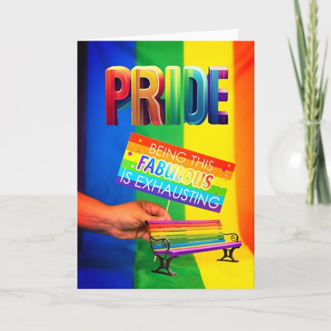 Orgullo gay en todas las ocasiones, tarjeta plegad (Anverso)