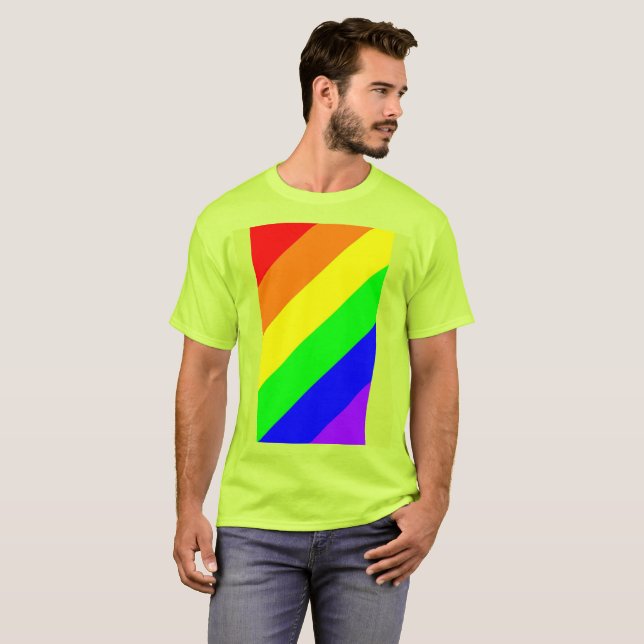 Orgullo gay LGBT arcoiris camiseta de seguridad (Anverso completo)