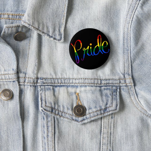 Orgullo Gay LGBT Botón Negro (In situ)