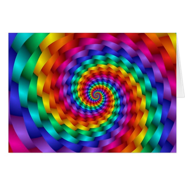 Orgullo gay LGBT Infinito fractal en espiral arcoi (Anverso (Horizontal))