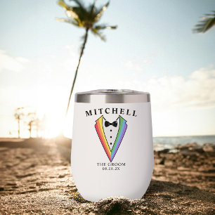 Orgullo Gay Personalizado Groomsmen Negro