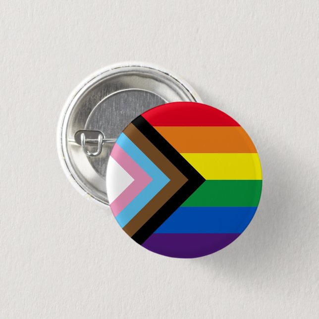 Orgullo Incluido arco iris Lgbtq botón pin de la b (Anverso y reverso)