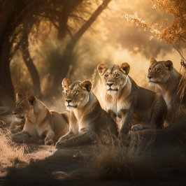 Orgullo león desangrando en el rompecabezas de la 