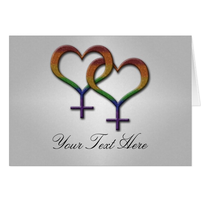 Orgullo lésbico Símbolos de género femenino en el  (Anverso (Horizontal))