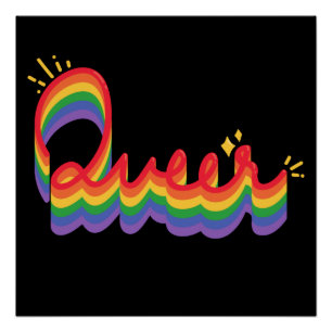 Orgullo LGBT+. Amor homosexual. Póster