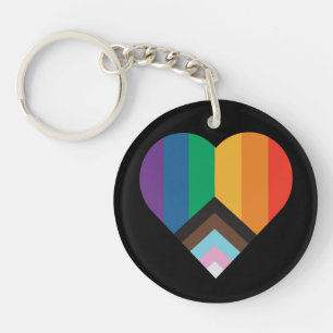 Orgullo LGBT+ amor. Llavero de bandera arcoíris