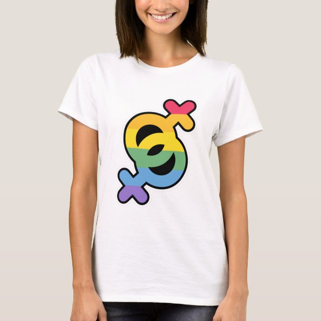 Orgullo LGBT+. Arcoíris. Camiseta (Anverso)