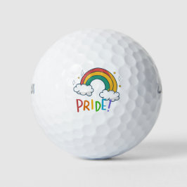 Orgullo LGBT con bolas de golf arcoiris