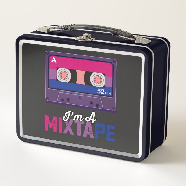 Orgullo LGBT: Soy una cassette mixtape Bi (Anverso)