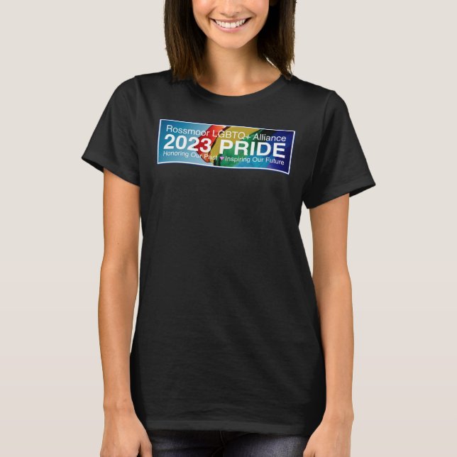 Orgullo LGBTA Rossmoor 2023 color camiseta femenin (Anverso)