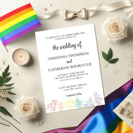 Orgullo LGBTQ Acuarela Elegante Invitación a la Bo