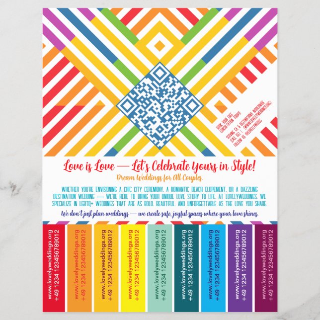 orgullo LGBTQ+ folleto desmontable (Frente)