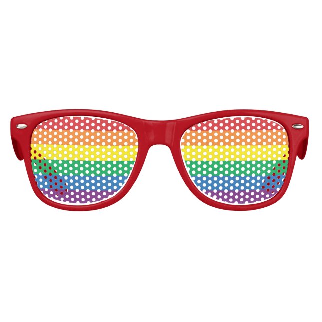 Orgullo LGBTQ+ Gafas de sol arcoiris (Anverso)