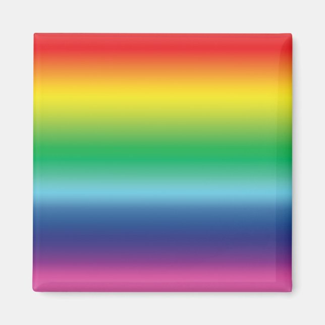 Orgullo lgbtq lgbt colores arcoíris imán (Frente)