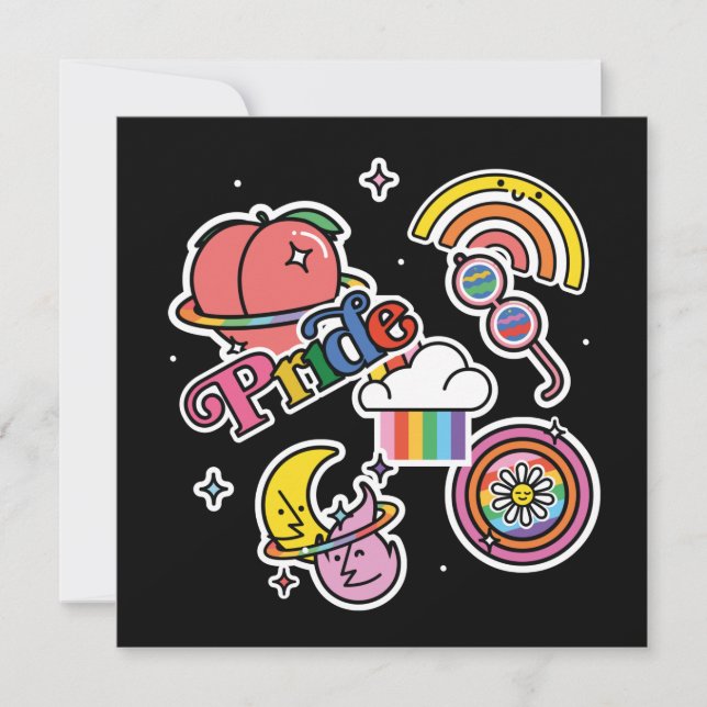 Orgullo+LGBTQ. Orgullo de amor. Corazón arcoiris c (Anverso)