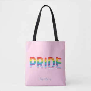 Orgullo LGBTQIA Bandera Arcoiris, bolsa rosada de 