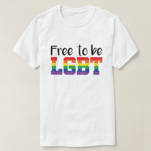 Orgullo libre de ser camiseta LGBT