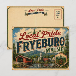 Orgullo Local en Fryeburg Maine Tarjeta Postal