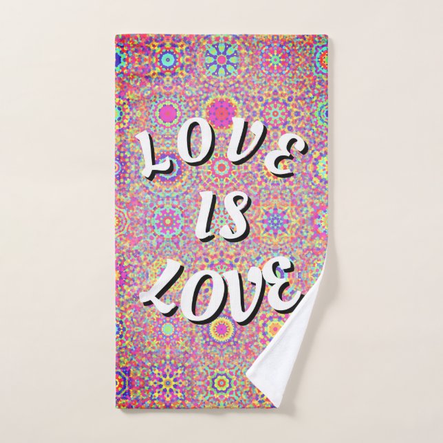 Orgullo Love Is Love (Toalla de mano)