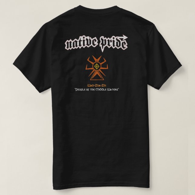 Orgullo nativo - camisa de la nación de Osage (Reverso del diseño)
