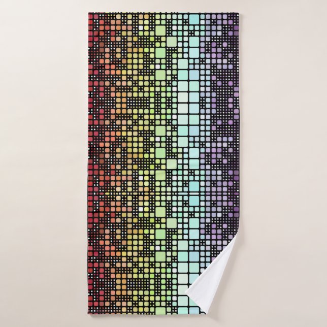Orgullo Neurogénero Geométrico Retro Funky Groovy (Toalla de baño)