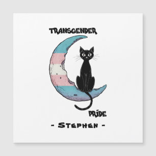 Orgullo transgénero - Gato negro en la luna transv