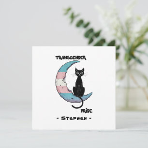 Orgullo transgénero - Gato negro en la luna transv