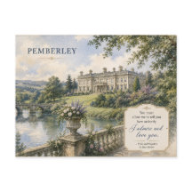 Orgullo y Prejuicio de Pemberley Tarjeta Postal de