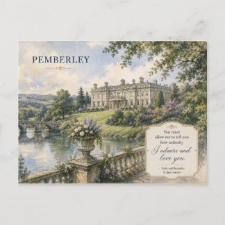 Orgullo y Prejuicio de Pemberley Tarjeta Postal de