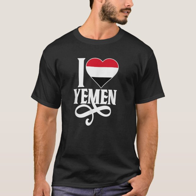 Orgullo yemení me encanta la camiseta de la bander (Anverso)